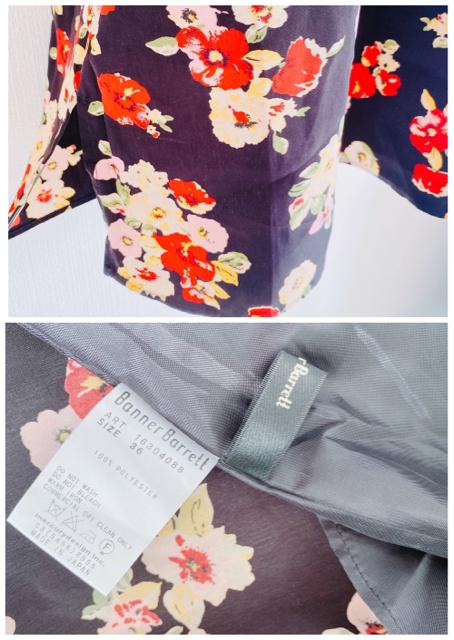 BannerBarrettバナーバレット黒赤花柄フラワーワンピースドレス < ブランド BannerBarrettバナーバレット黒赤花柄フラワーワンピースドレス < ブランドの