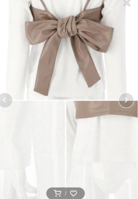 新品未使用 CHILLE カットソー×リボンデザインビスチェセット < 女性ファッション  新品未使用 CHILLE カットソー×リボンデザインビスチェセット < 女性ファッションの