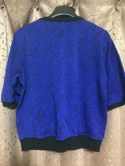 1447.五分袖薄手ニットカットソー☆柄物☆サイズM < 女性ファッション  1447.五分袖薄手ニットカットソー☆柄物☆サイズM < 女性ファッションの