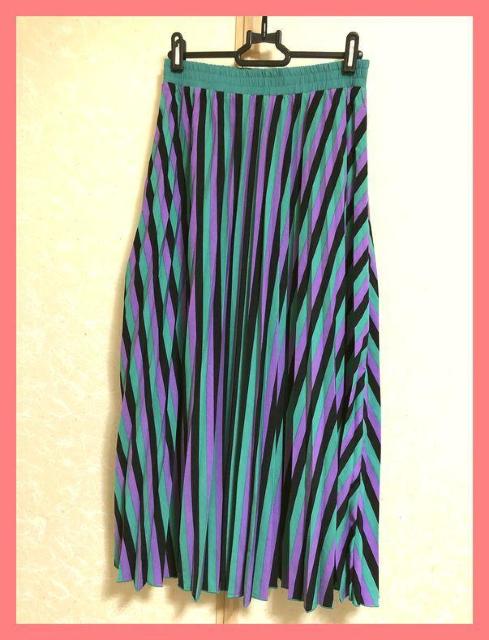 ☆GARBO(JUNON)☆超美品☆個性派カラフルプリーツフレアロングスカート☆ < 女性ファッション ☆GARBO(JUNON)☆超美品☆個性派カラフルプリーツフレアロングスカート☆ < 女性ファッションの