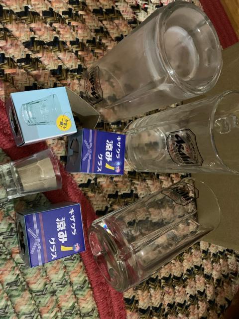 ASAHI アサヒジョッキ3個+日本酒グラス3送料無料 < ホビー  ASAHI アサヒジョッキ3個+日本酒グラス3送料無料  < ホビーの