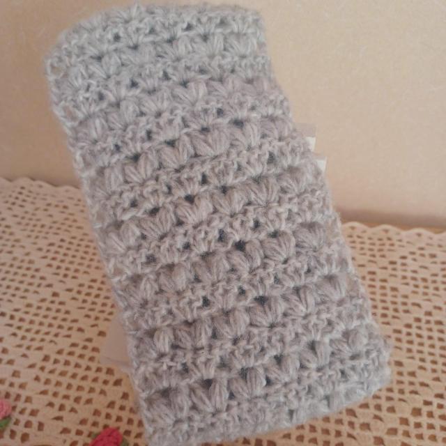 ☆Hand made☆ 薔薇のミニマフラー*グレー < ペット/手芸/園芸 ☆Hand made☆ 薔薇のミニマフラー*グレー < ペット/手芸/園芸の