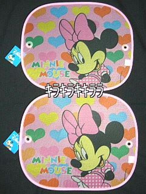 《New》★ミニーマウス★サンシェード2枚組セット【吸盤付】 < 自動車/バイク 《New》★ミニーマウス★サンシェード2枚組セット【吸盤付】 < 自動車/バイク