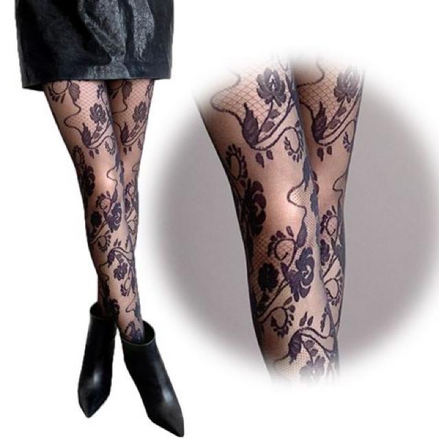 VENEZIANA EU製 フローラルデザインパンティホース 20デニール < 女性ファッション  VENEZIANA EU製 フローラルデザインパンティホース 20デニール < 女性ファッションの