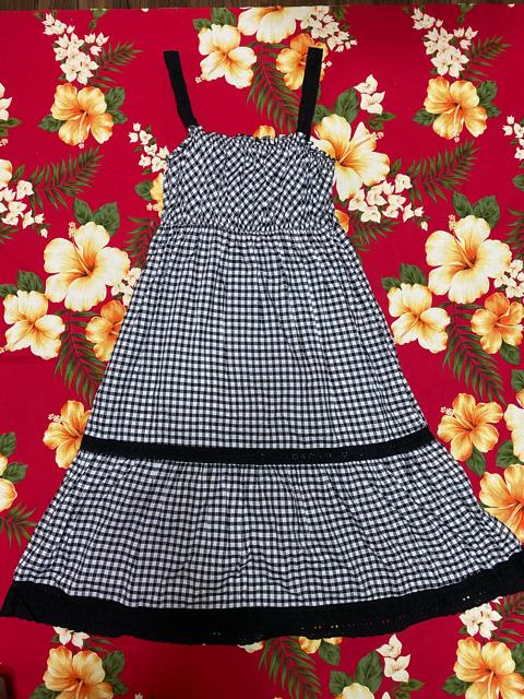 レストローズ☆黒ギンガムチェック☆ワンピース☆スリップ付 < ブランド  レストローズ☆黒ギンガムチェック☆ワンピース☆スリップ付  < ブランドの