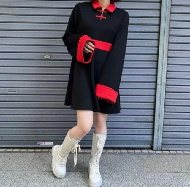 新品未使用タグ付きLサイズ 長袖ワンピース チャイナドレス コスチューム ハロウィンA < 女性ファッション  新品未使用タグ付きLサイズ 長袖ワンピース チャイナドレス コスチューム ハロウィンA < 女性ファッションの