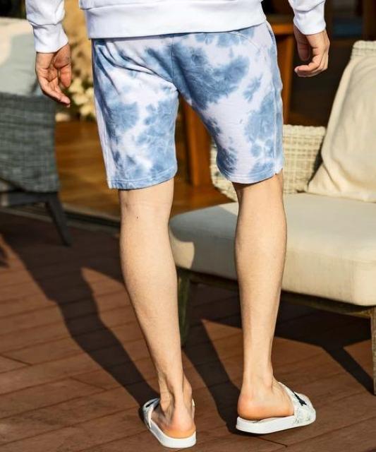 ☆ウノピュウノウグァーレトレリラックス ロゴ タイダイ スウェットパンツ ハーフパンツ 短パン ショートパンツ/メンズ < 男性ファッション ☆ウノピュウノウグァーレトレリラックス ロゴ タイダイ スウェットパンツ ハーフパンツ 短パン ショートパンツ/メンズ < 男性ファッションの