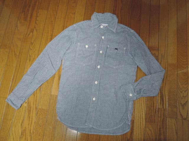 HYSTERIC GLAMOUR ヒステリックグラマー ストライプシャツ S ヒッコリー 長袖シャツ < ブランド HYSTERIC GLAMOUR ヒステリックグラマー ストライプシャツ S ヒッコリー 長袖シャツ < ブランドの