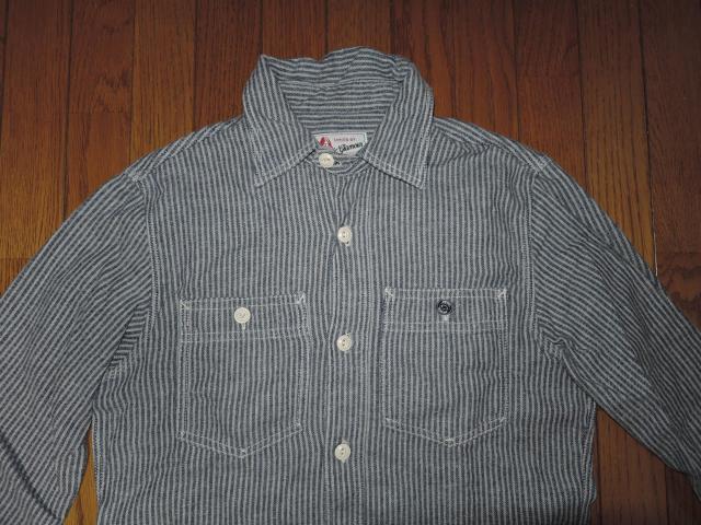 HYSTERIC GLAMOUR ヒステリックグラマー ストライプシャツ S ヒッコリー 長袖シャツ < ブランド HYSTERIC GLAMOUR ヒステリックグラマー ストライプシャツ S ヒッコリー 長袖シャツ < ブランドの