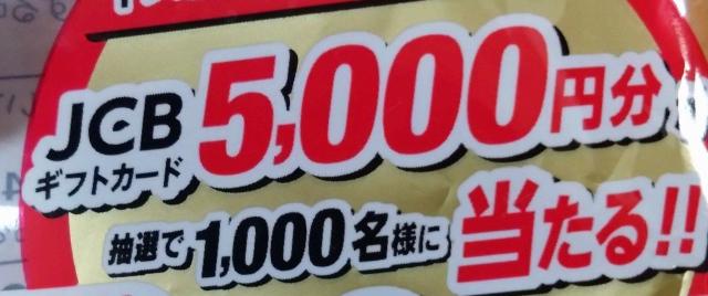 JCBギフトカード5千円1000名当たる/1口 < チケット/金券 JCBギフトカード5千円1000名当たる/1口 < チケット/金券の