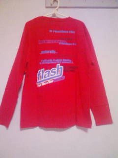 Aー355☆新品☆flashロンT レッド M < 男性ファッション  Aー355☆新品☆flashロンT レッド M < 男性ファッションの