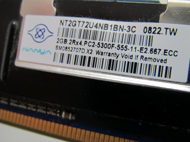 NANYA NT2GT72U4NB1BN-3C PC2-5300F 2GB  < PC本体/周辺機器  NANYA NT2GT72U4NB1BN-3C PC2-5300F 2GB  < PC本体/周辺機器の