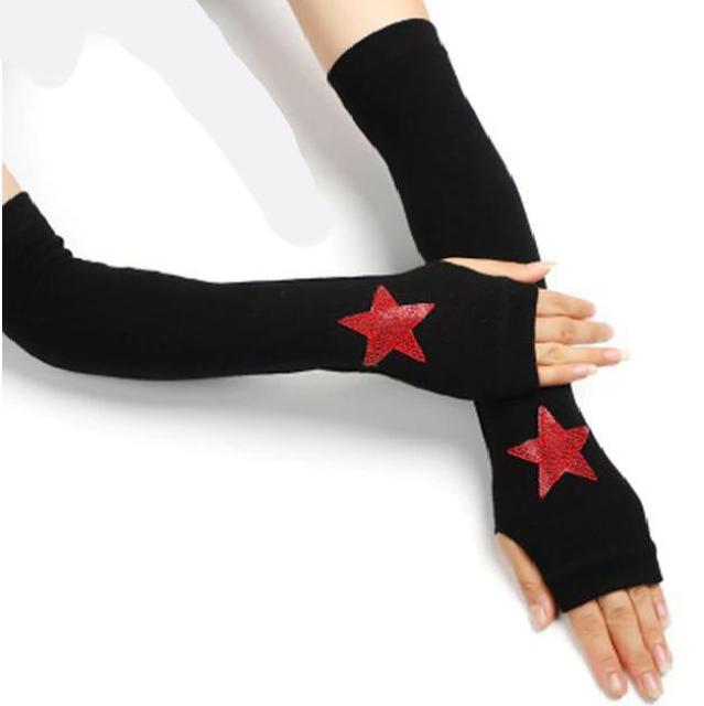 ラインストーン 星 スター ワッペン アームカバー グローブ 手袋 指なし < 女性ファッション ラインストーン 星 スター ワッペン アームカバー グローブ 手袋 指なし < 女性ファッションの