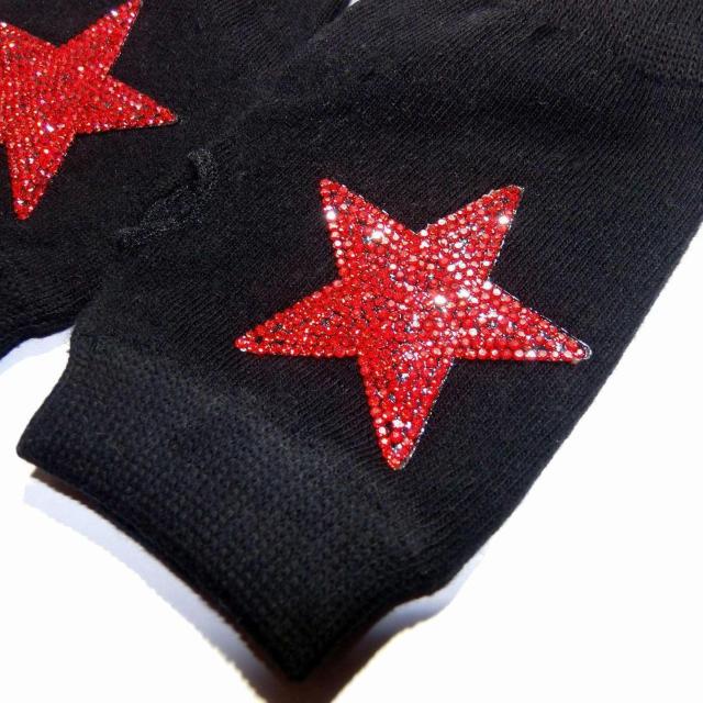 ラインストーン 星 スター ワッペン アームカバー グローブ 手袋 指なし < 女性ファッション ラインストーン 星 スター ワッペン アームカバー グローブ 手袋 指なし < 女性ファッションの