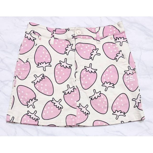 パーリーゲイツ いちご柄スカート ピンク#0 < レジャー/スポーツ パーリーゲイツ いちご柄スカート ピンク#0 < レジャー/スポーツの