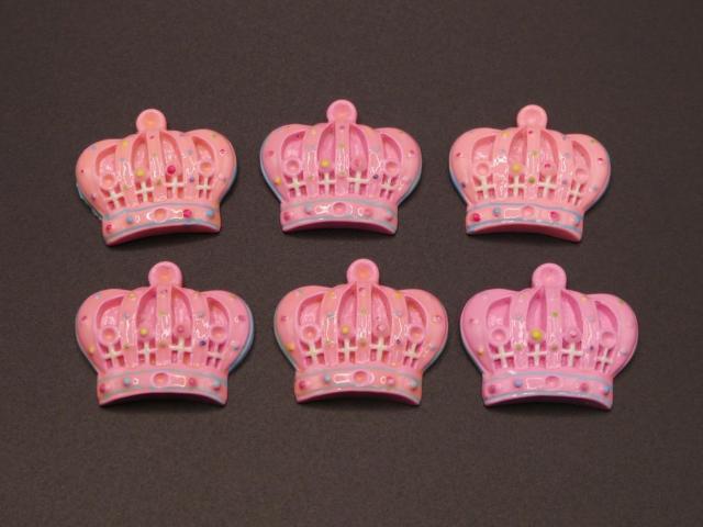プラパーツ 手芸・アクセサリーパーツ  王冠 パーツ 6個セット デコパーツ < 香水/コスメ/ネイル  プラパーツ 手芸・アクセサリーパーツ  王冠 パーツ 6個セット デコパーツ  < 香水/コスメ/ネイルの