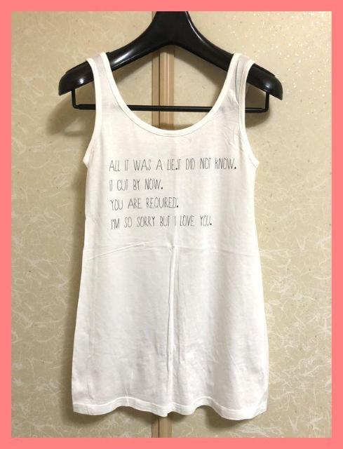 ☆Chortie☆超美品涼感モダール♪スタイルアップ♪ロゴAラインロングタンク白 < 女性ファッション ☆Chortie☆超美品涼感モダール♪スタイルアップ♪ロゴAラインロングタンク白 < 女性ファッションの