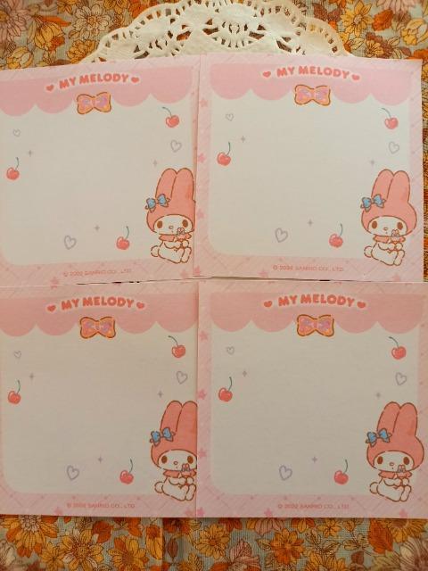 お裾分け☆マイメロちゃんとさくらんぼ柄メモ4枚☆ < インテリア/ライフ お裾分け☆マイメロちゃんとさくらんぼ柄メモ4枚☆ < インテリア/ライフの