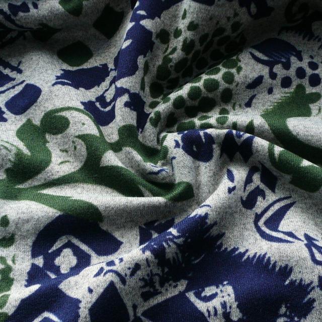 新品 a077 ML 裏起毛 あったか ワンピース 紺緑グレー系 冬 モダンボタニカル柄 ショールカラー ストレッチ < 女性ファッション 新品 a077 ML 裏起毛 あったか ワンピース 紺緑グレー系 冬 モダンボタニカル柄 ショールカラー ストレッチ < 女性ファッションの