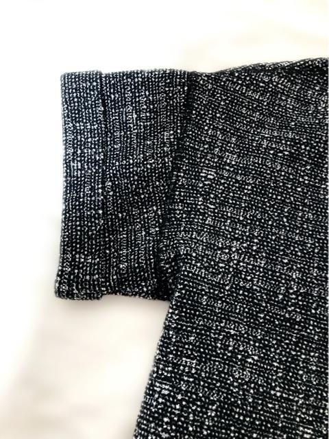 one wayワンウェイ●クロップドTシャツ●黒ブラック●ツイード風 < ブランド  one wayワンウェイ●クロップドTシャツ●黒ブラック●ツイード風 < ブランドの