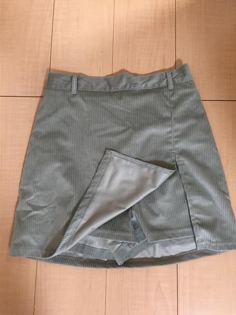スカパン★スリット★くすみグリーン★M < 女性ファッション  スカパン★スリット★くすみグリーン★M  < 女性ファッションの