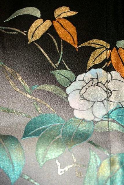 【最高級】美品 暈し染め 金銀彩 椿 さが美扱い 付下げ 身丈157cm 裄丈64.5cm T3355 < 女性ファッション  【最高級】美品 暈し染め 金銀彩 椿 さが美扱い 付下げ 身丈157cm 裄丈64.5cm T3355 < 女性ファッションの