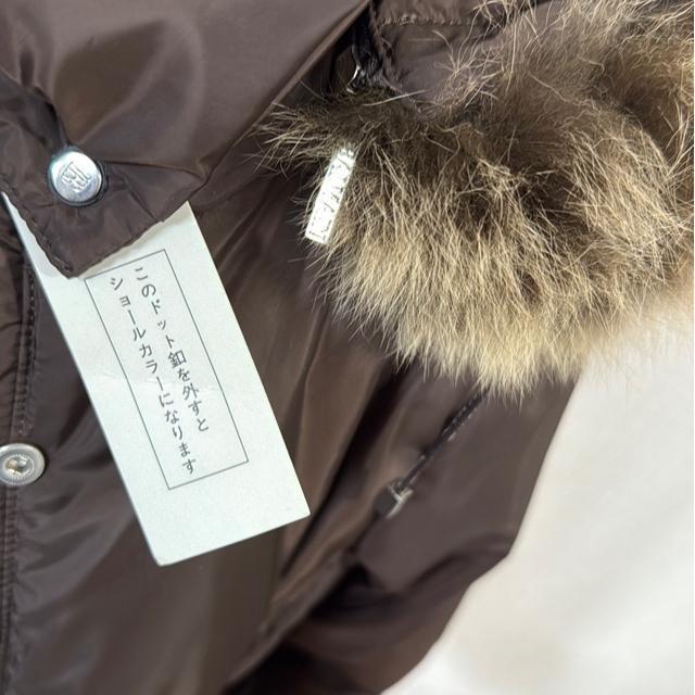 【新品未使用品】BALMAIN ダウンコート フォックスファー 裏地総柄 Mサイズ < 女性ファッション  【新品未使用品】BALMAIN ダウンコート フォックスファー 裏地総柄 Mサイズ < 女性ファッションの