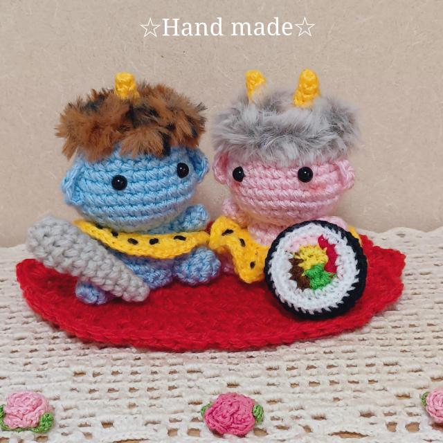 ☆Hand made☆ 節分*豆まき*恵方巻き*ドイリー*あみぐるみ < ペット/手芸/園芸 ☆Hand made☆ 節分*豆まき*恵方巻き*ドイリー*あみぐるみ < ペット/手芸/園芸の