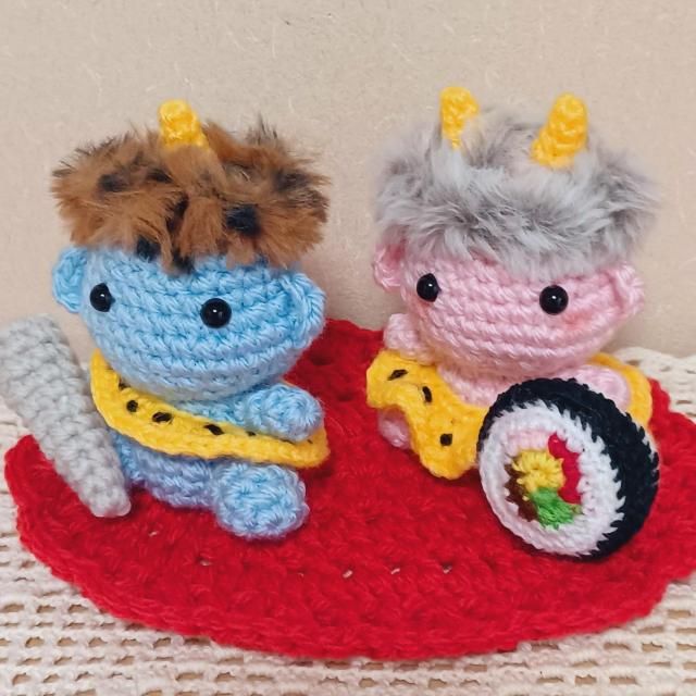 ☆Hand made☆ 節分*豆まき*恵方巻き*ドイリー*あみぐるみ < ペット/手芸/園芸 ☆Hand made☆ 節分*豆まき*恵方巻き*ドイリー*あみぐるみ < ペット/手芸/園芸の