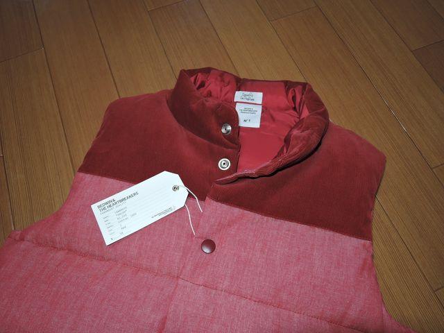 新品BEDWINベドウィン切替ダウンベスト1赤シャンブレー系デニム < ブランド  新品BEDWINベドウィン切替ダウンベスト1赤シャンブレー系デニム < ブランドの