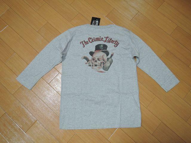 新品CRIMIEクライミーカットソーS灰Vネック7分丈スカルロンT < ブランド  新品CRIMIEクライミーカットソーS灰Vネック7分丈スカルロンT  < ブランドの