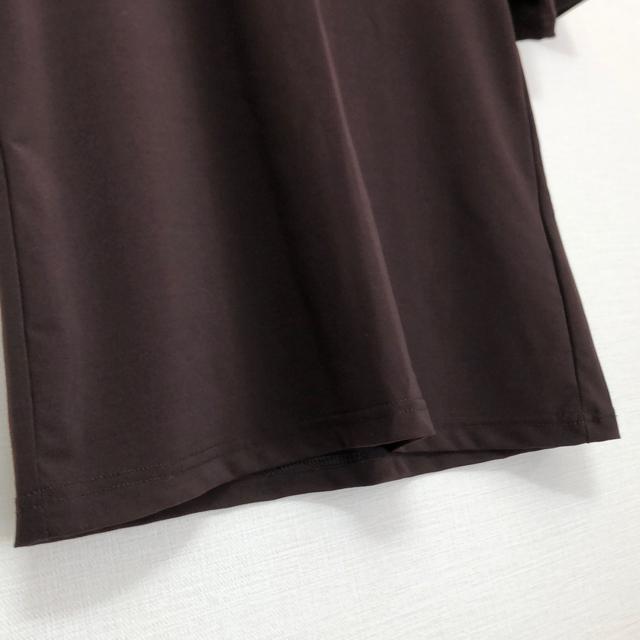送料無料 レディースカットソー ブラウン Mサイズ < 女性ファッション  送料無料 レディースカットソー ブラウン Mサイズ < 女性ファッションの