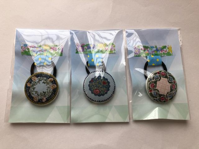 ハンドメイド ヘアゴム 特大 くるみボタン お花シリーズ セット < 女性ファッション  ハンドメイド ヘアゴム 特大 くるみボタン お花シリーズ セット  < 女性ファッションの