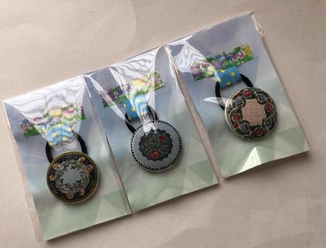 ハンドメイド ヘアゴム 特大 くるみボタン お花シリーズ セット < 女性ファッション  ハンドメイド ヘアゴム 特大 くるみボタン お花シリーズ セット < 女性ファッションの