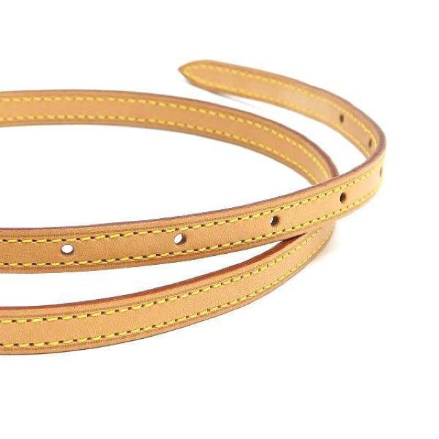 ◆ 本物 美品 ◆ LV ルイヴィトン ヌメ革 調整可能 ショルダーストラップ 100 - 118cm 幅1.2cm J52314 < ブランド  ◆ 本物 美品 ◆ LV ルイヴィトン ヌメ革 調整可能 ショルダーストラップ 100 - 118cm 幅1.2cm J52314 < ブランドの