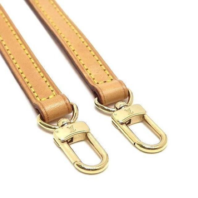 ◆ 本物 美品 ◆ LV ルイヴィトン ヌメ革 調整可能 ショルダーストラップ 100 - 118cm 幅1.2cm J52314 < ブランド  ◆ 本物 美品 ◆ LV ルイヴィトン ヌメ革 調整可能 ショルダーストラップ 100 - 118cm 幅1.2cm J52314 < ブランドの
