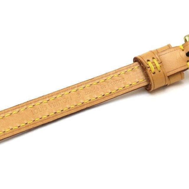 ◆ 本物 美品 ◆ LV ルイヴィトン ヌメ革 調整可能 ショルダーストラップ 100 - 118cm 幅1.2cm J52314 < ブランド  ◆ 本物 美品 ◆ LV ルイヴィトン ヌメ革 調整可能 ショルダーストラップ 100 - 118cm 幅1.2cm J52314 < ブランドの