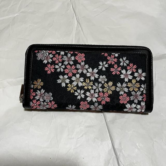 【ノーブランド扱い】【KYOTO】 刺繍 桜 / ラウンドファスナー / 長財布 < 女性ファッション 【ノーブランド扱い】【KYOTO】 刺繍 桜 / ラウンドファスナー / 長財布 < 女性ファッションの