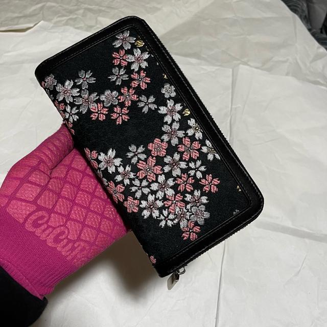 【ノーブランド扱い】【KYOTO】 刺繍 桜 / ラウンドファスナー / 長財布 < 女性ファッション 【ノーブランド扱い】【KYOTO】 刺繍 桜 / ラウンドファスナー / 長財布 < 女性ファッションの