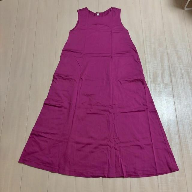 ◆UNIQLO/ユニクロ◆マーセライズコットンAラインロングワンピース(ノースリーブ)★ピンクS*美品*夏秋コーデ♪ < ブランド ◆UNIQLO/ユニクロ◆マーセライズコットンAラインロングワンピース(ノースリーブ)★ピンクS*美品*夏秋コーデ♪ < ブランドの