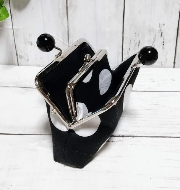 ドット 水玉 あめ玉 角型がま口 親子がま口 お財布ポーチ < 女性ファッション ドット 水玉 あめ玉 角型がま口 親子がま口 お財布ポーチ < 女性ファッションの