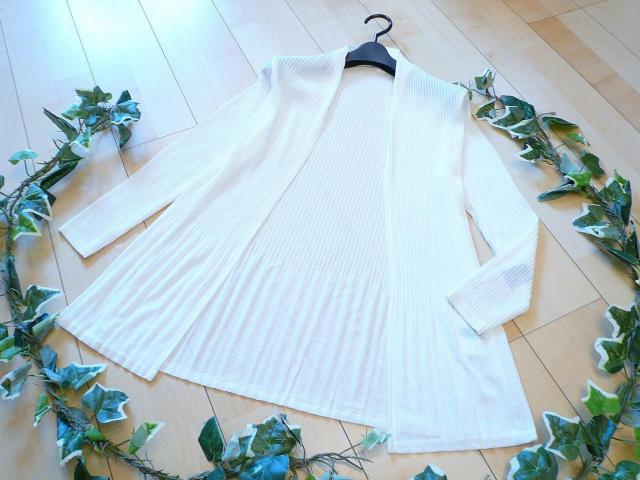 新品 9786 ML プリーツ カーディガン 白 春 夏 秋 レディース 透け感 ストレッチ スラブ 羽織りもの 上品 < 女性ファッション 新品 9786 ML プリーツ カーディガン 白 春 夏 秋 レディース 透け感 ストレッチ スラブ 羽織りもの 上品 < 女性ファッションの