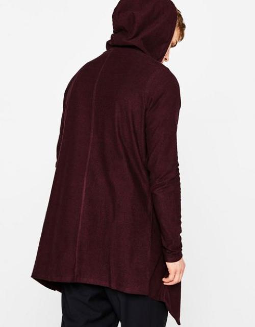 Bershka ベルシュカ フード付き ケープ ロングパーカー/メンズ/XS/ボルドー☆新品 < ブランド Bershka ベルシュカ フード付き ケープ ロングパーカー/メンズ/XS/ボルドー☆新品 < ブランドの