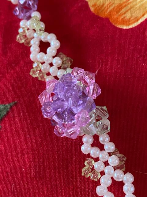 新品未使用☆紫バラ☆ビーズブレスレット☆ < 女性アクセサリー/時計 新品未使用☆紫バラ☆ビーズブレスレット☆ < 女性アクセサリー/時計の