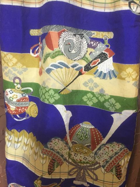 1066.未使用☆年代物  子供和装☆鶴☆兜柄 < ペット/手芸/園芸  1066.未使用☆年代物  子供和装☆鶴☆兜柄 < ペット/手芸/園芸の