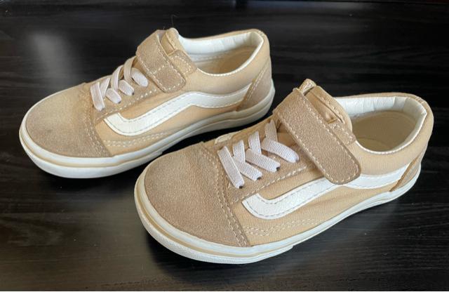 【VANS】 OLD SKOOL (14-18) ヴァンズ オールドスクール V36CJ BEIGE キッズ 親子コーデ 公園遊び < キッズ/ベビー 【VANS】 OLD SKOOL (14-18) ヴァンズ オールドスクール V36CJ BEIGE キッズ 親子コーデ 公園遊び < キッズ/ベビーの