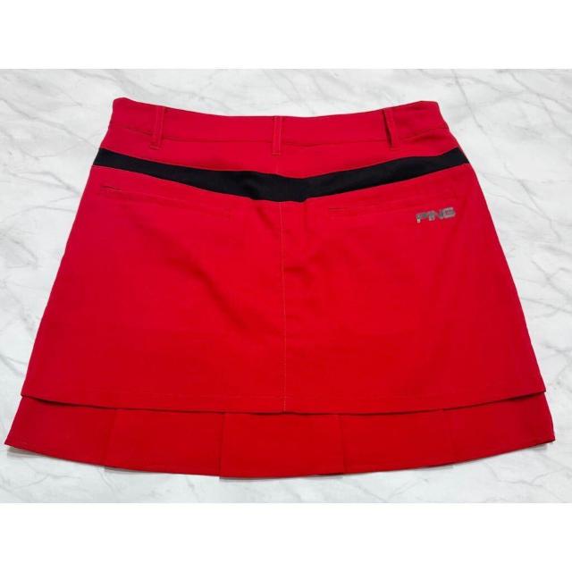 ピンPING プリーツスカート赤#M < レジャー/スポーツ ピンPING プリーツスカート赤#M < レジャー/スポーツの