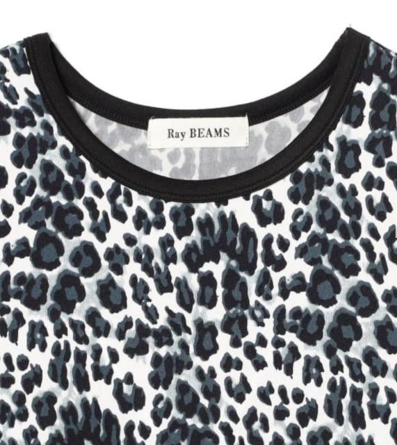 レディース レオパード プリント レース ヘム Tシャツ < 女性ファッション  レディース レオパード プリント レース ヘム Tシャツ < 女性ファッションの