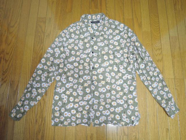HYSTERIC GLAMOUR ヒステリックグラマー DAISY SKULL柄 オープンカラーシャツ L スカルフラワー柄 長袖 < ブランド  HYSTERIC GLAMOUR ヒステリックグラマー DAISY SKULL柄 オープンカラーシャツ L スカルフラワー柄 長袖  < ブランドの