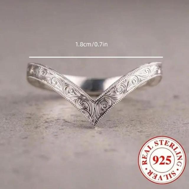 シルバー925V字リング男女兼用指が細く綺麗長く見える素敵な綺麗な指輪スクロール < 女性アクセサリー/時計 シルバー925V字リング男女兼用指が細く綺麗長く見える素敵な綺麗な指輪スクロール < 女性アクセサリー/時計の